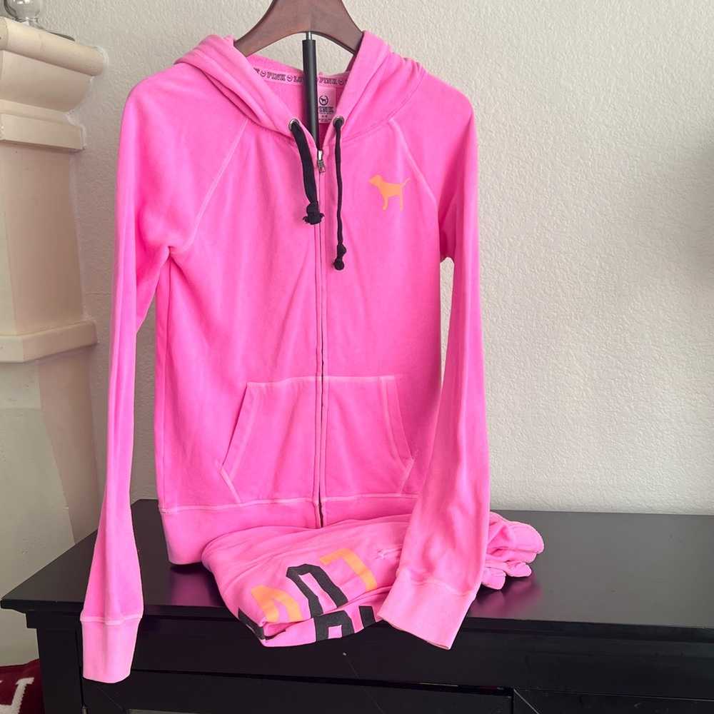 Victoria's Secret Pink Hoodie (S)and Capri (XS) pant
